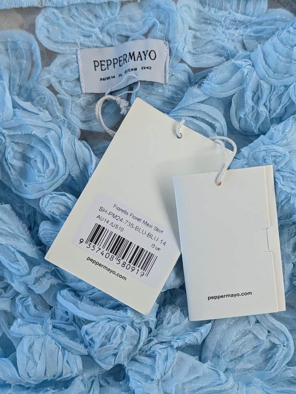 Peppermayo Fiorella Floret blue set size 10 NWT floral romantic feminine quiet l - Picture 9 of 12
